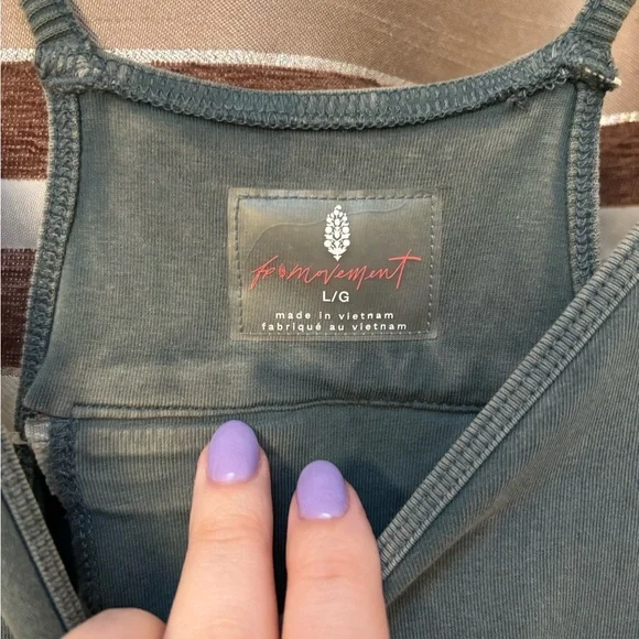 Olive Green Free People Jumpsuit - Picture 2 of 6